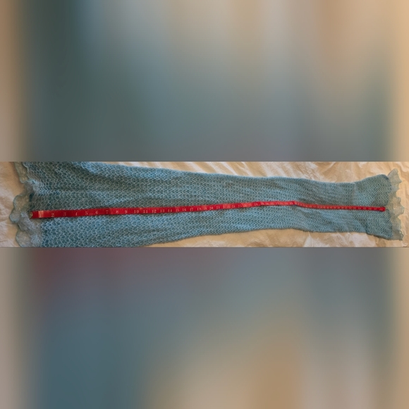 NWOT: Beautiful Vintage Turquoise/Aqua Mohair Scarf; Italian Made & Bought; NEW! - Picture 6 of 16